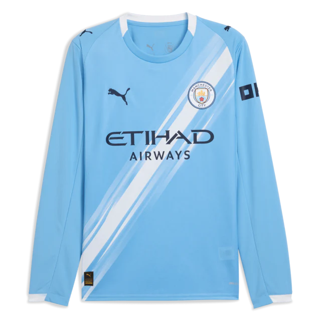 Camisa Manchester City Home - Manga Longa 25/26 - Torcedor Masculina