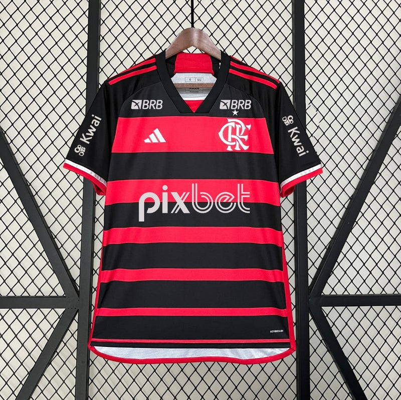 Camisa Flamengo Home 24/25 - Adidas Torcedor Masculina com todas as personalizações