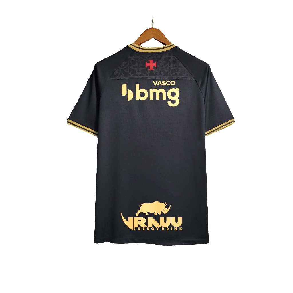 Camisa Vasco 22/23 Goleiro - Preto - Todos os Patrocínios - Versão Torcedor